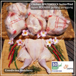 Chicken WHOLE SPATCHCOCK BUTTERFLIED ayam broiler utuh potong punggung bekakak frozen SoGood Food size LARGE +/- 1.6kg (price/kg)